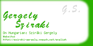 gergely sziraki business card