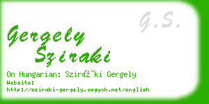 gergely sziraki business card